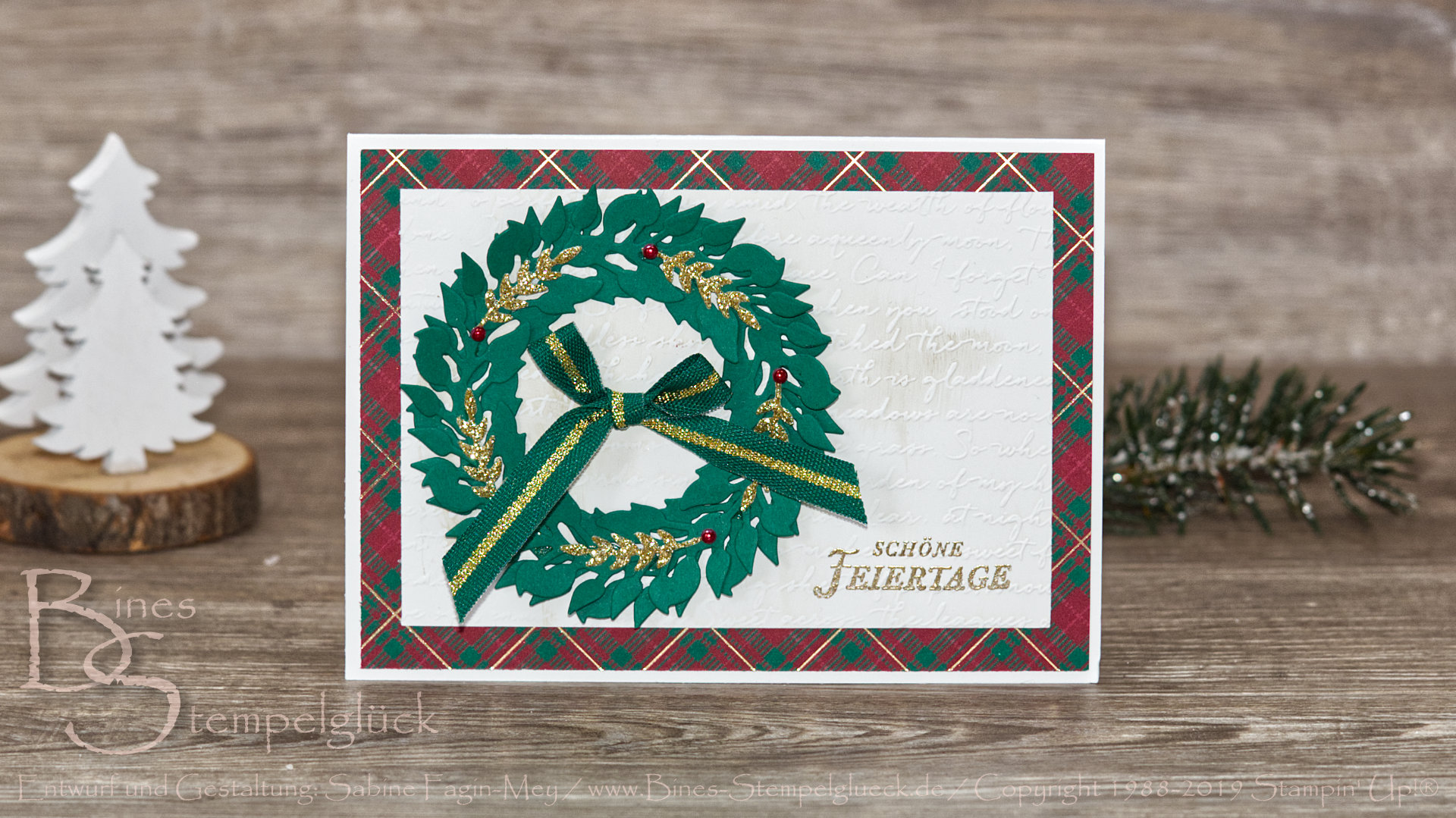 Weihnachtskarte „Schöne Feiertage“ - Stampin' Up!