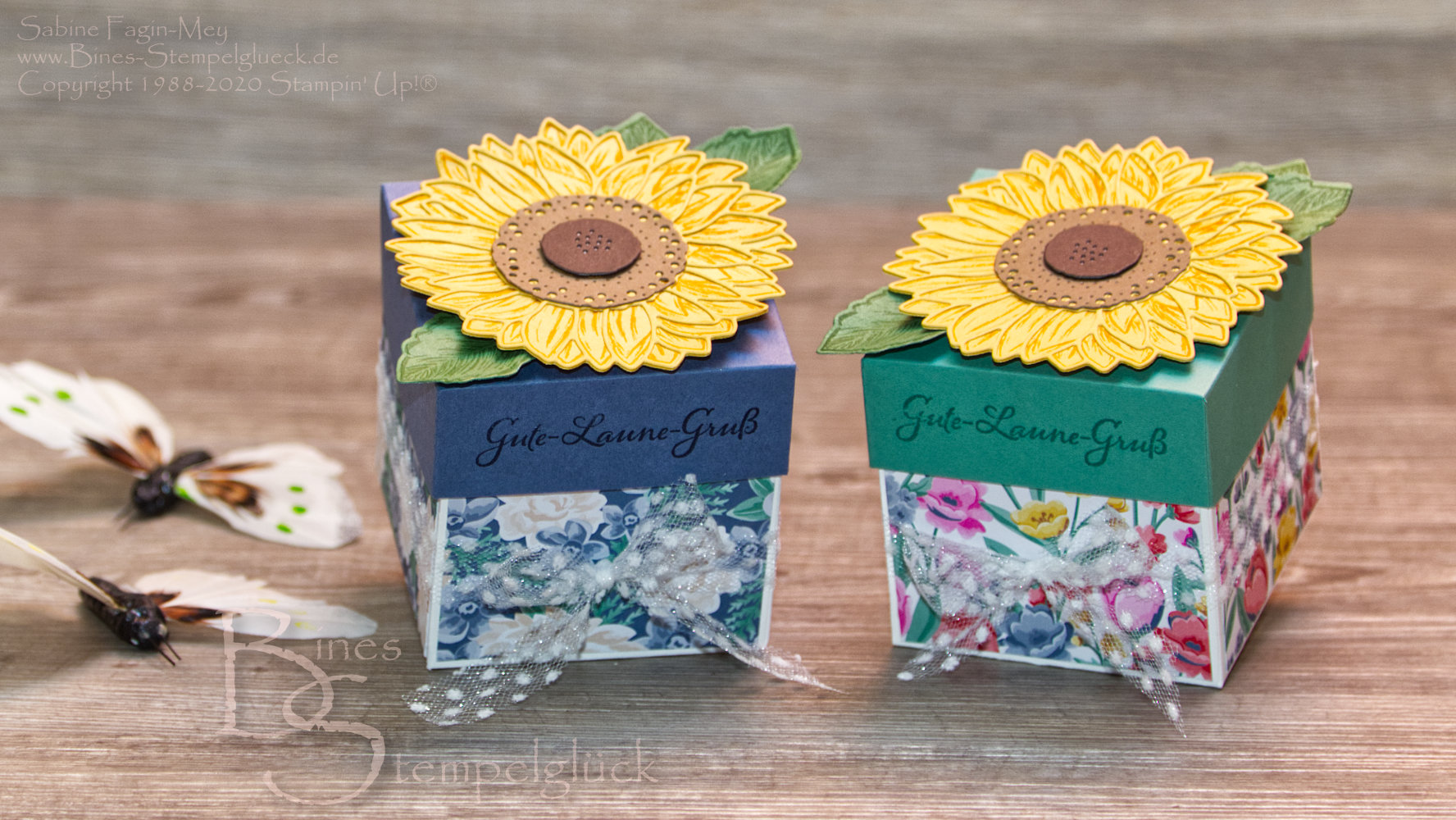 Frühlingshafte Sonnenblumen Box mit Stampin' Up!