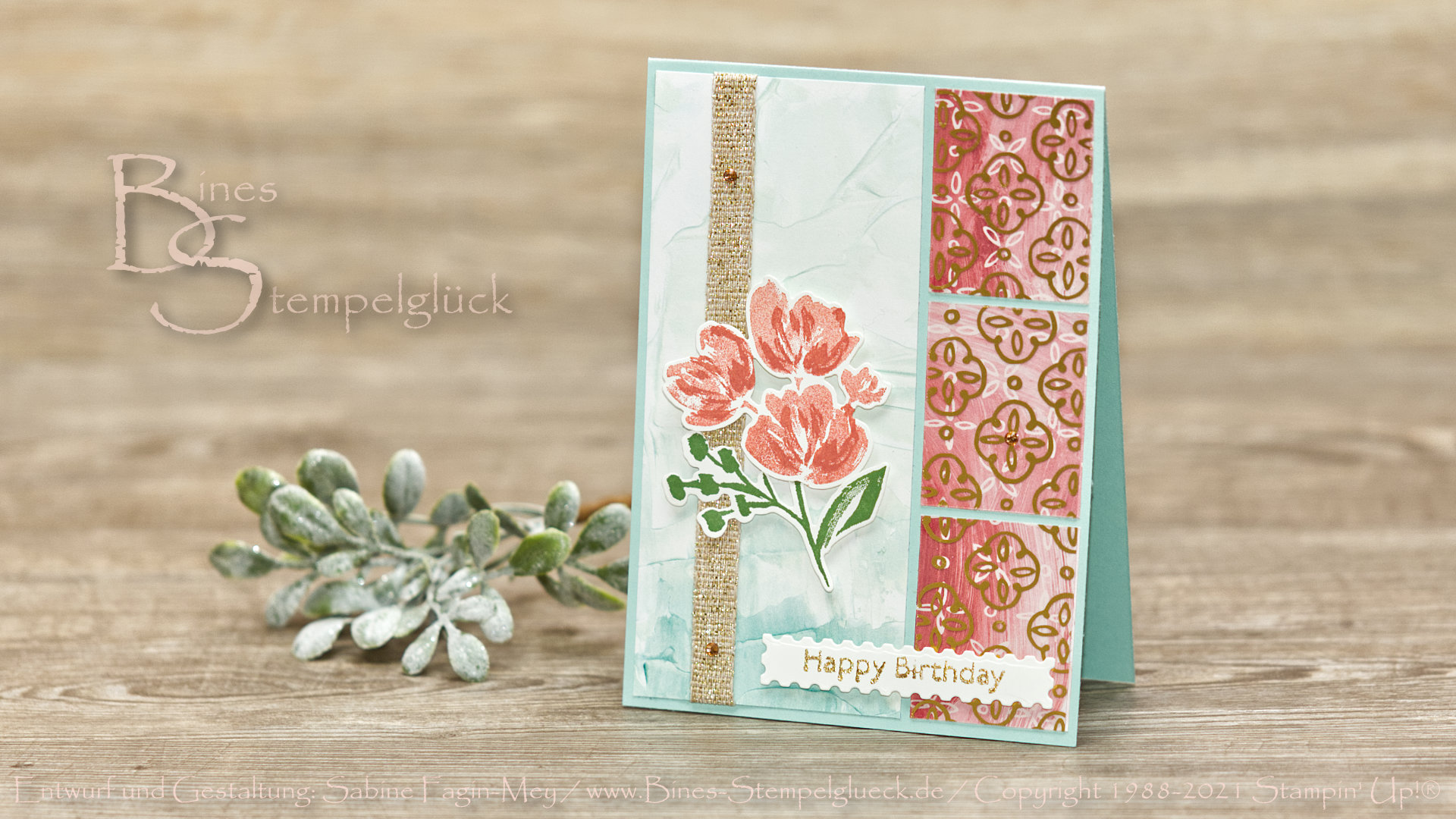 Geburtstagskarte Kunstvoll Floral mit Stampin' Up!