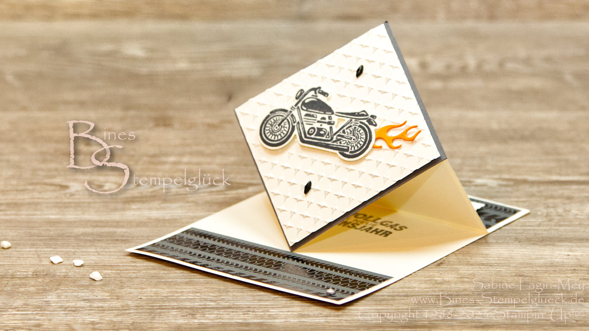Pop Up Easel Card Motorrad-Fahrt - Stampin' Up!