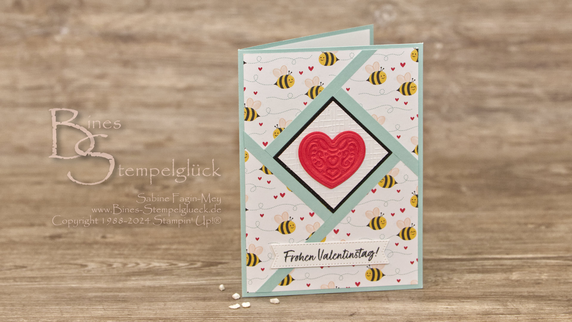 Faux Shutter Card / Karte zum Valentinstag - Stampin' Up!