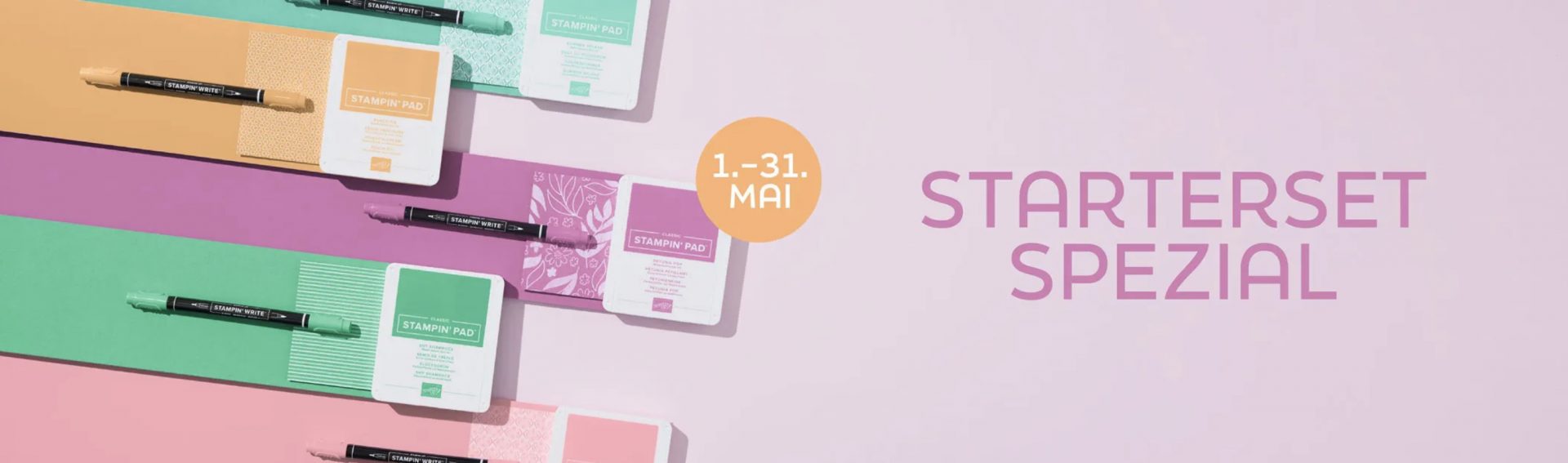 Starterset Spezial - Stampin' Up! Im Mai gibt es für alle Neueinsteiger VIER In Color Produkte 2024-2026 zum Starterset GRATIS dazu!