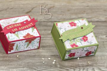 Weihnachtliche Geschenkbox schnell gebastelt