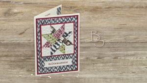 Bezaubernde Quilt Karte / Sternenkarte schnell und einfach gebastelt