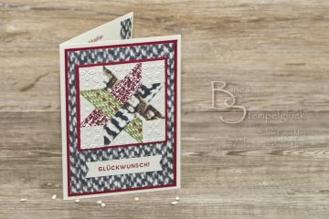 Bezaubernde Quilt Karte / Sternenkarte schnell und einfach gebastelt