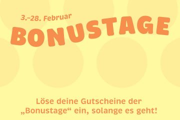 Bonustage - Gutscheine einlösen